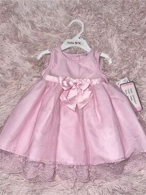 Katie May Pink Bow Tulle Lace Formal Dress